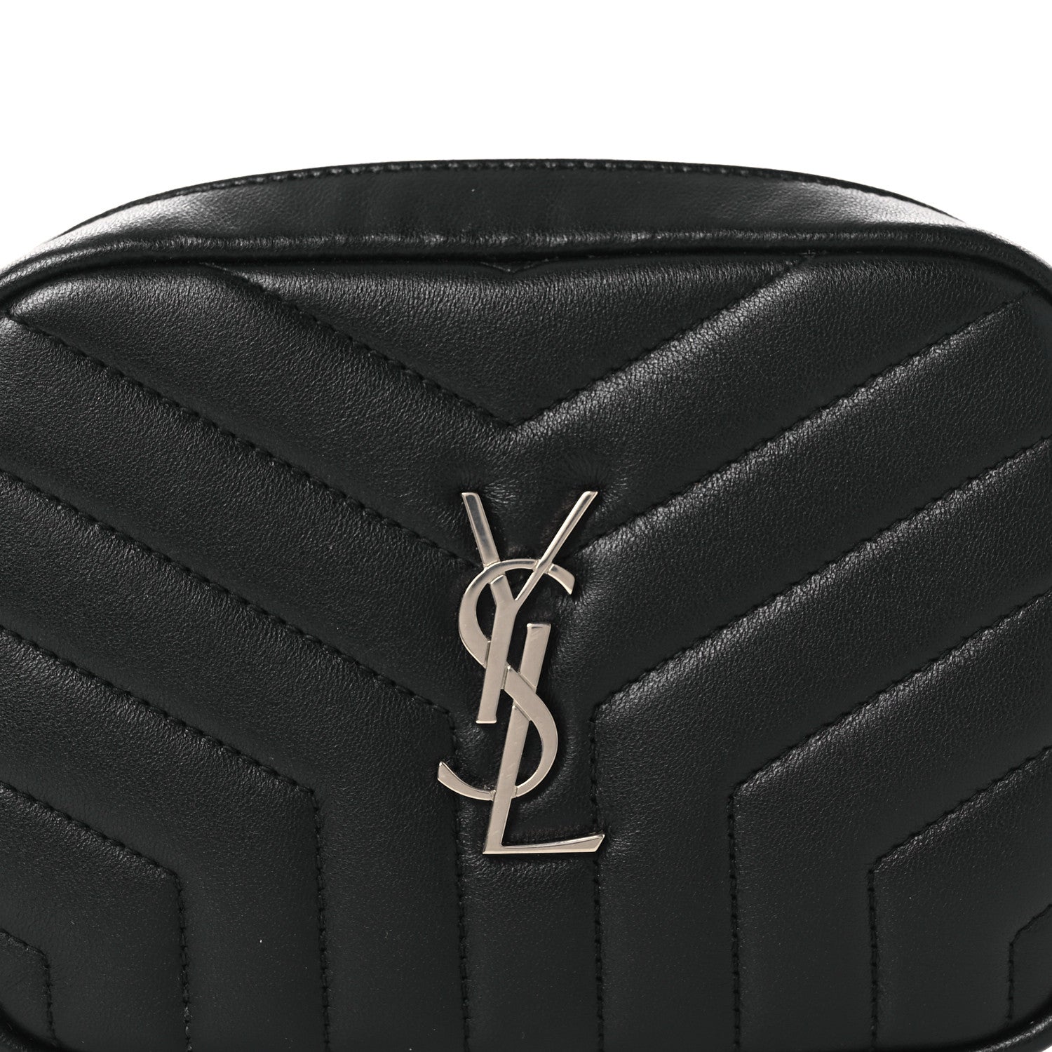 Saint Laurent Lambskin Y Quilted Monogram Loulou Cosmetic Case Black 8 of 10