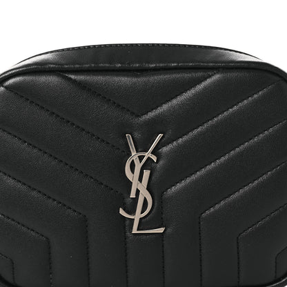Saint Laurent Lambskin Y Quilted Monogram Loulou Cosmetic Case Black 8 of 10