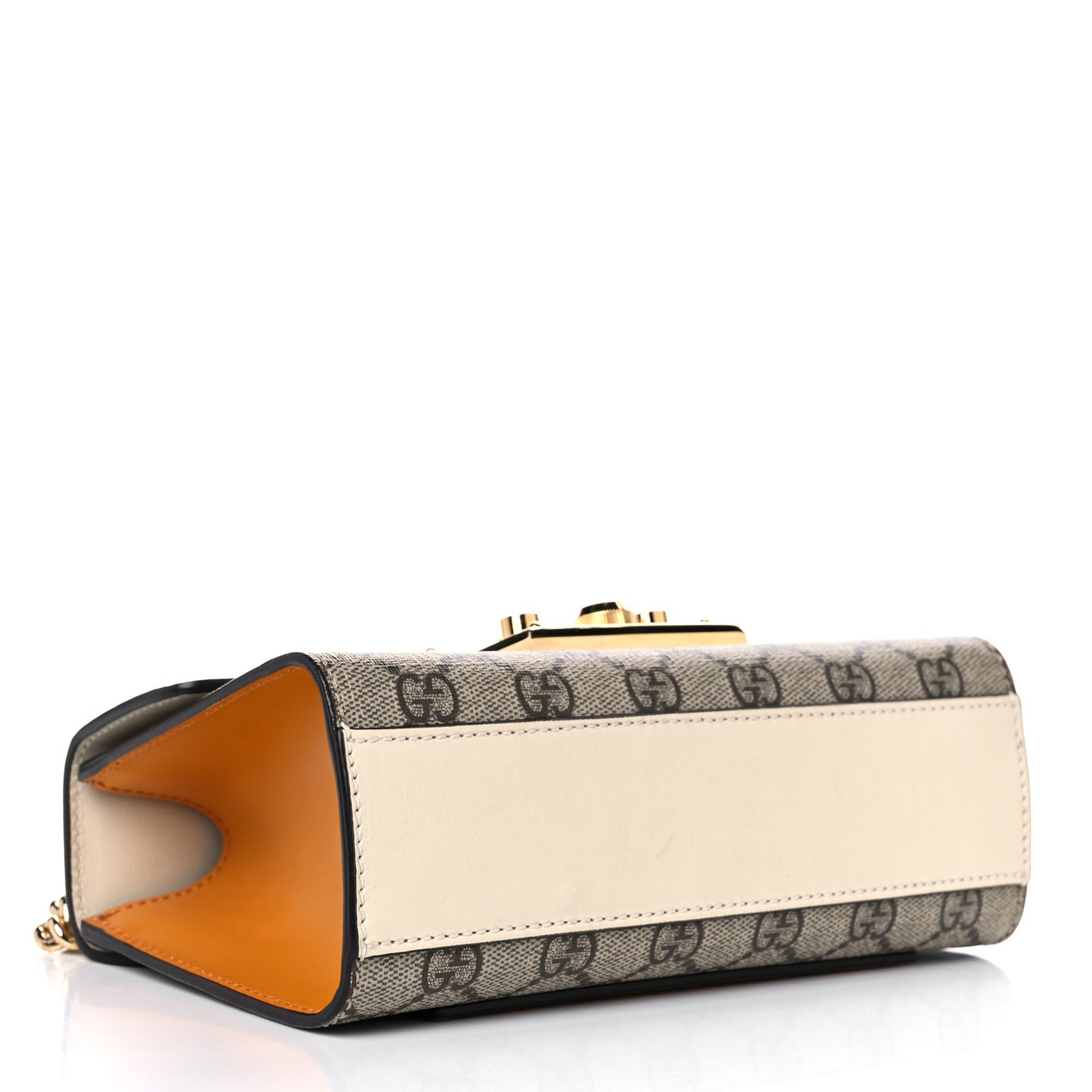 GG Supreme Monogram Calfskin Small Padlock Shoulder Bag Beige Mystic White Sun Oil