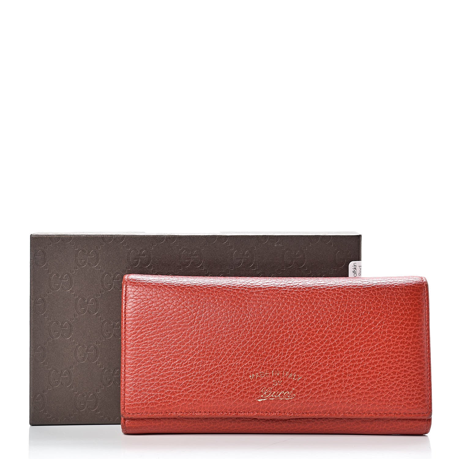 Gucci Pebbled Calfskin Continental Wallet Red 16 of 16