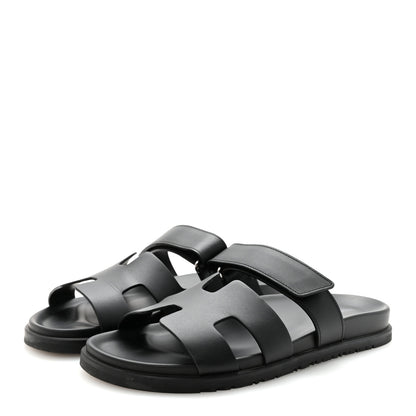 Hermes Calfskin Womens Chypre Sandals 40 Black 4 of 10