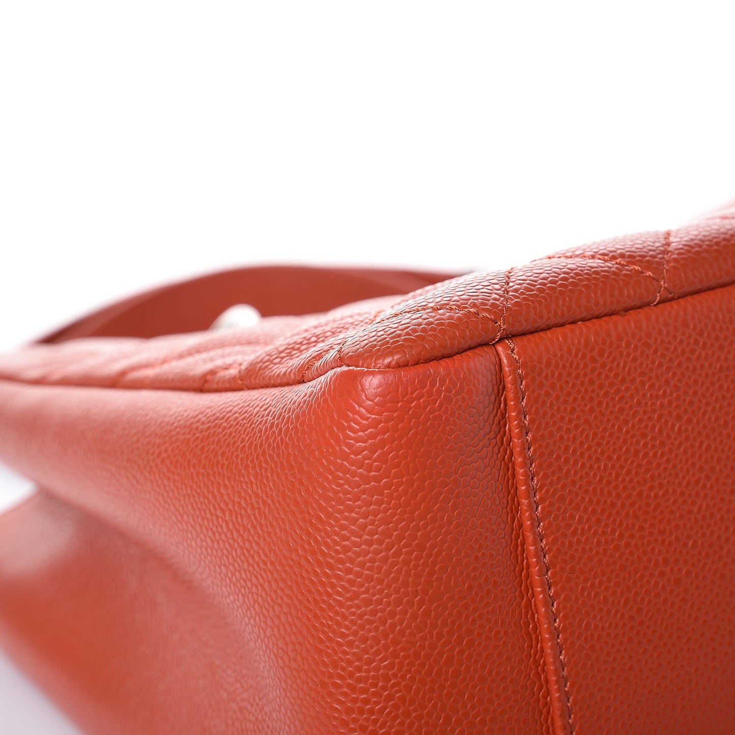 Caviar Quilted Grand Shopping Tote GST Orange