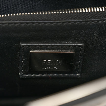 Fendi Nappa Rosebud Embroidered Mini Peekaboo Iconic Satchel Black Multicolor 7 of 12