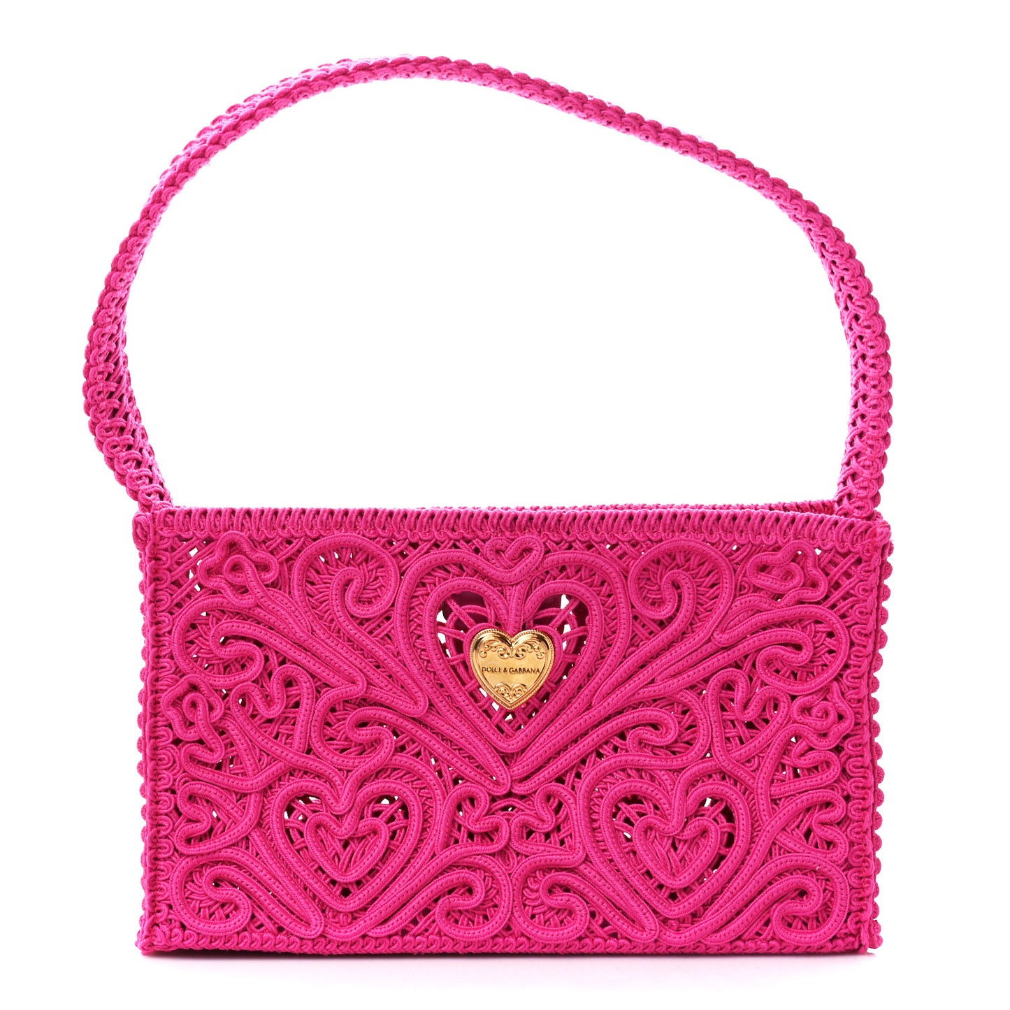 Cordonetto Lace Shoulder Bag Fuchsia