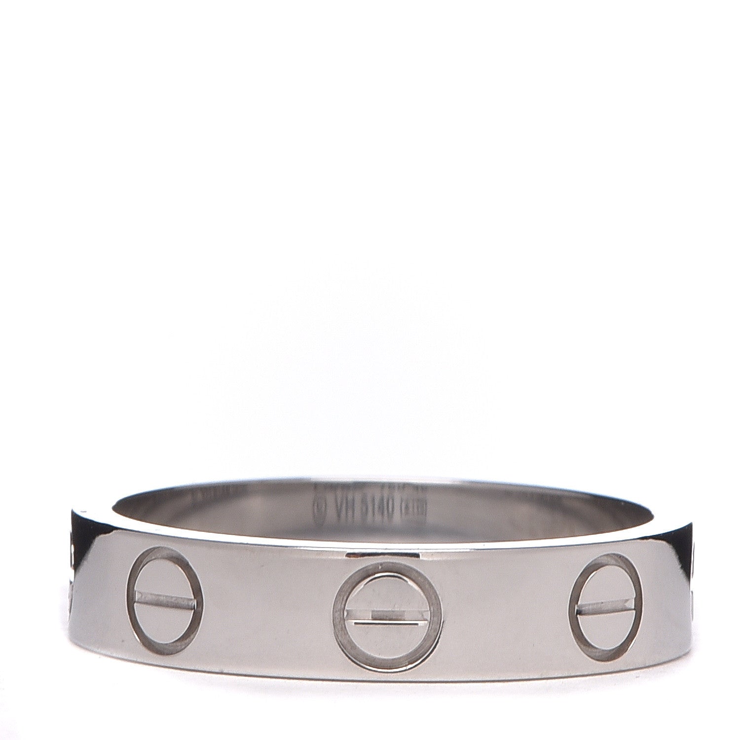 Cartier 18K White Gold 3.5mm LOVE Wedding Band Ring 46 3.75 3 of 4