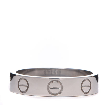 Cartier 18K White Gold 3.5mm LOVE Wedding Band Ring 46 3.75 3 of 4