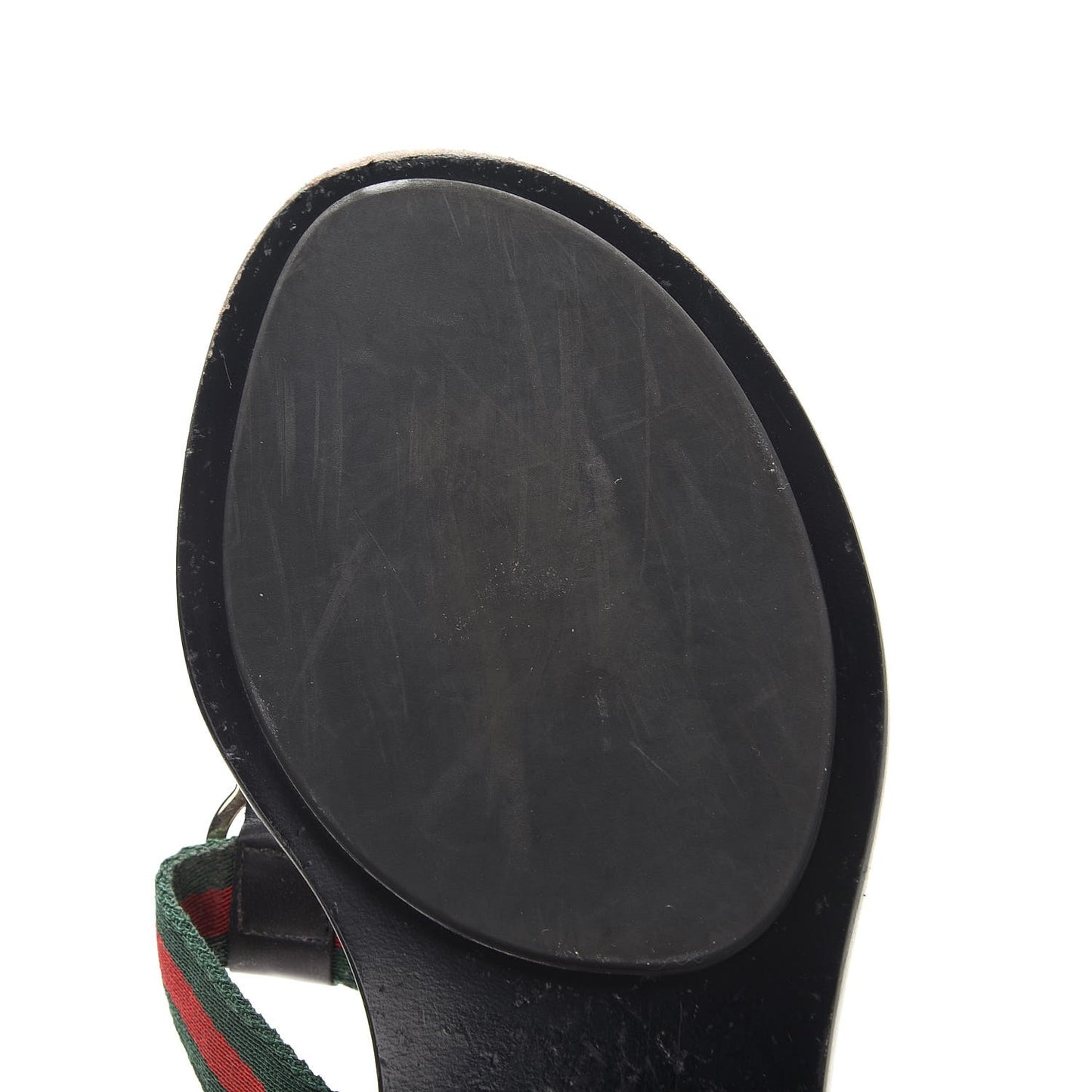 Nylon Guccissima Web Womens Thong Sandals 37 Green Red Black