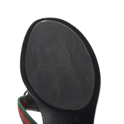 Gucci Nylon Guccissima Web Womens Thong Sandals 37 Green Red Black 17 of 17