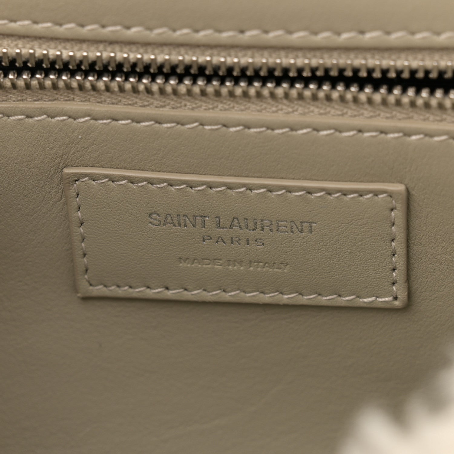 Saint Laurent Calfskin Shearling Monogram Medium Niki Chain Satchel Grey 6 of 11