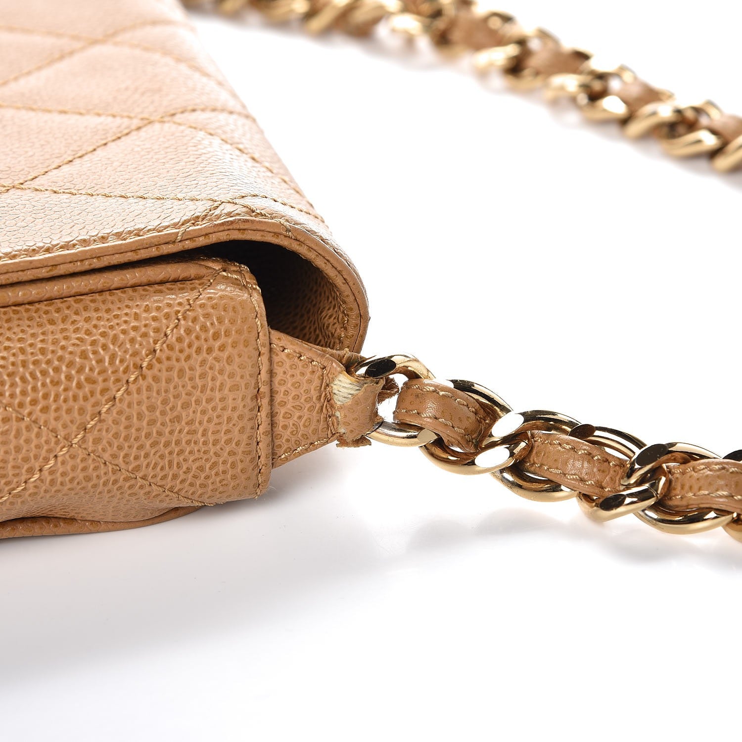 Chanel Caviar Quilted Medium Single Flap Beige 13 of 17