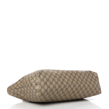 Gucci GG Supreme Monogram Medium Zippered Shopping Tote Off White 4 of 12