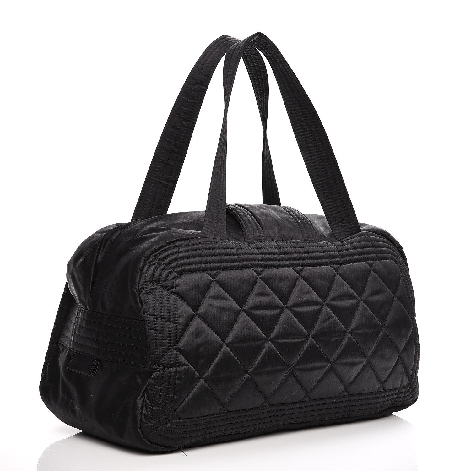 Chanel Nylon Quilted Ski Sport Shoulder Bag Black 3 of 10