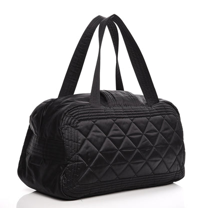 Chanel Nylon Quilted Ski Sport Shoulder Bag Black 3 of 10