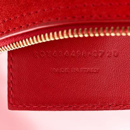 Saint Laurent Patent Calfskin Small Suzanne Hobo Red 8 of 11