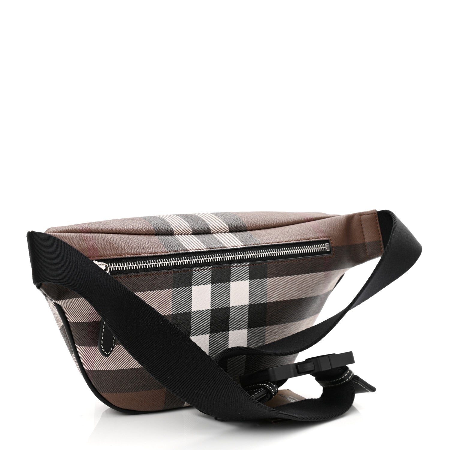 Burberry E-canvas Check Bum Bag Dark Birch Brown 3 of 10