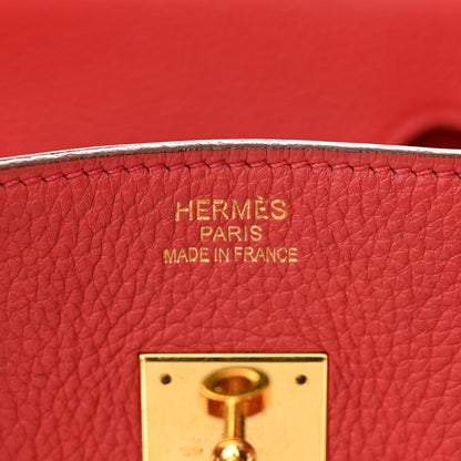 Hermes Taurillon Clemence Birkin 35 Bougainvillea 6 of 14