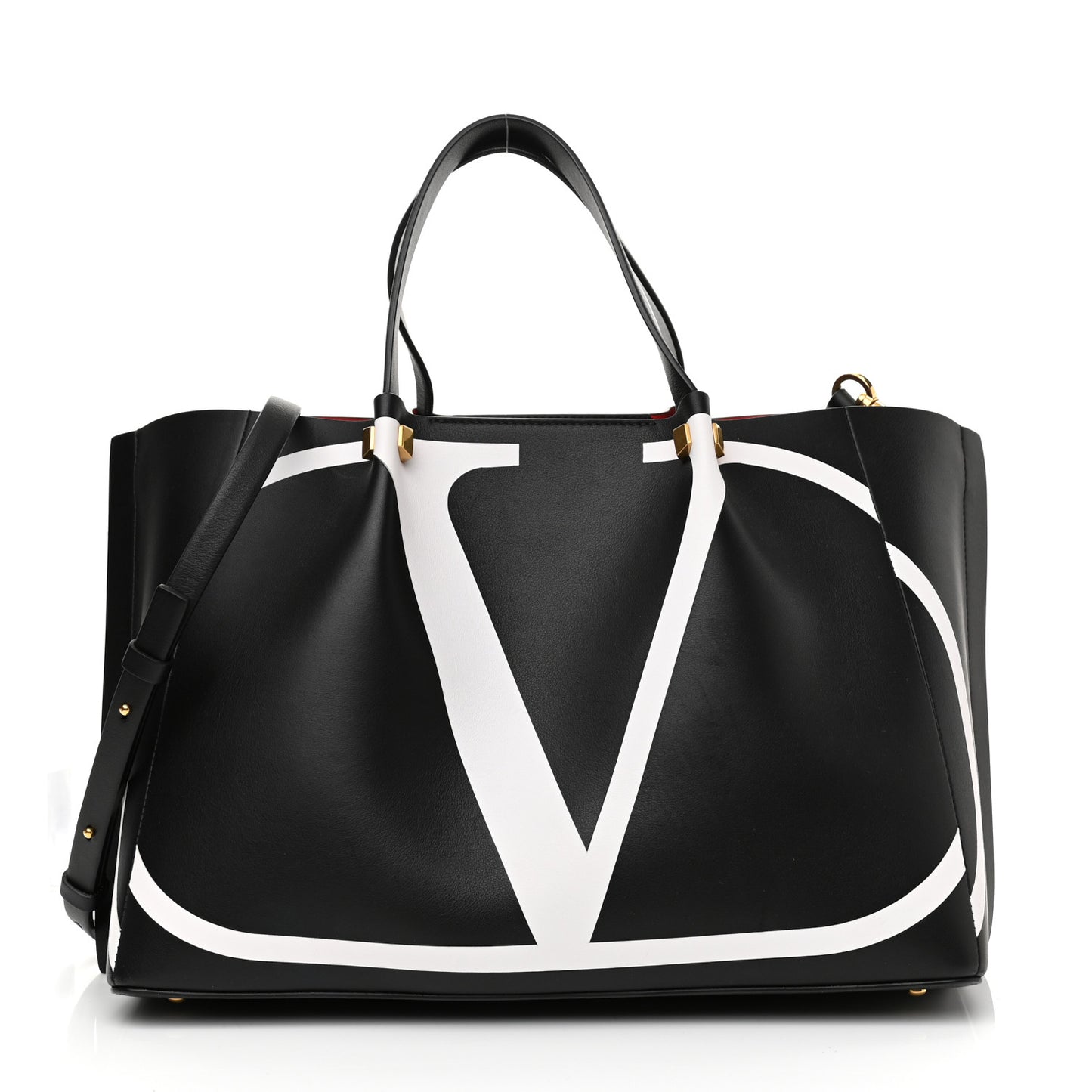 Nappa VLogo Medium Escape Tote Black