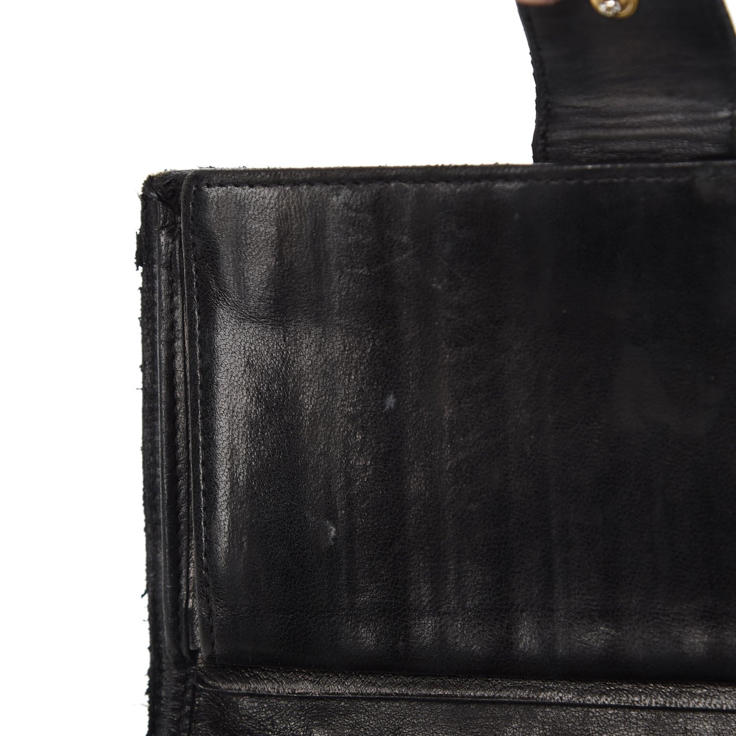 Chanel Lambskin Diamond Stitched French Wallet Black 18 of 22