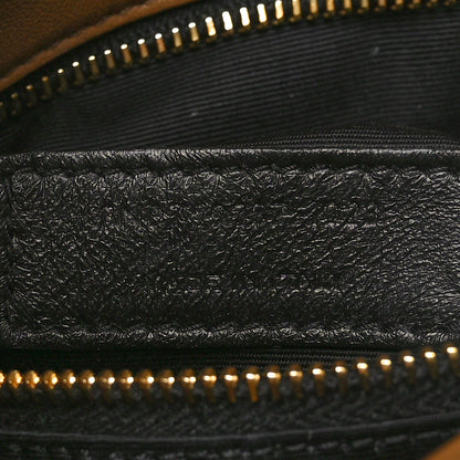 Saint Laurent Lambskin Quilted Toy Loulou Puffer Monogram Chain Satchel Dark Cork 7 of 11