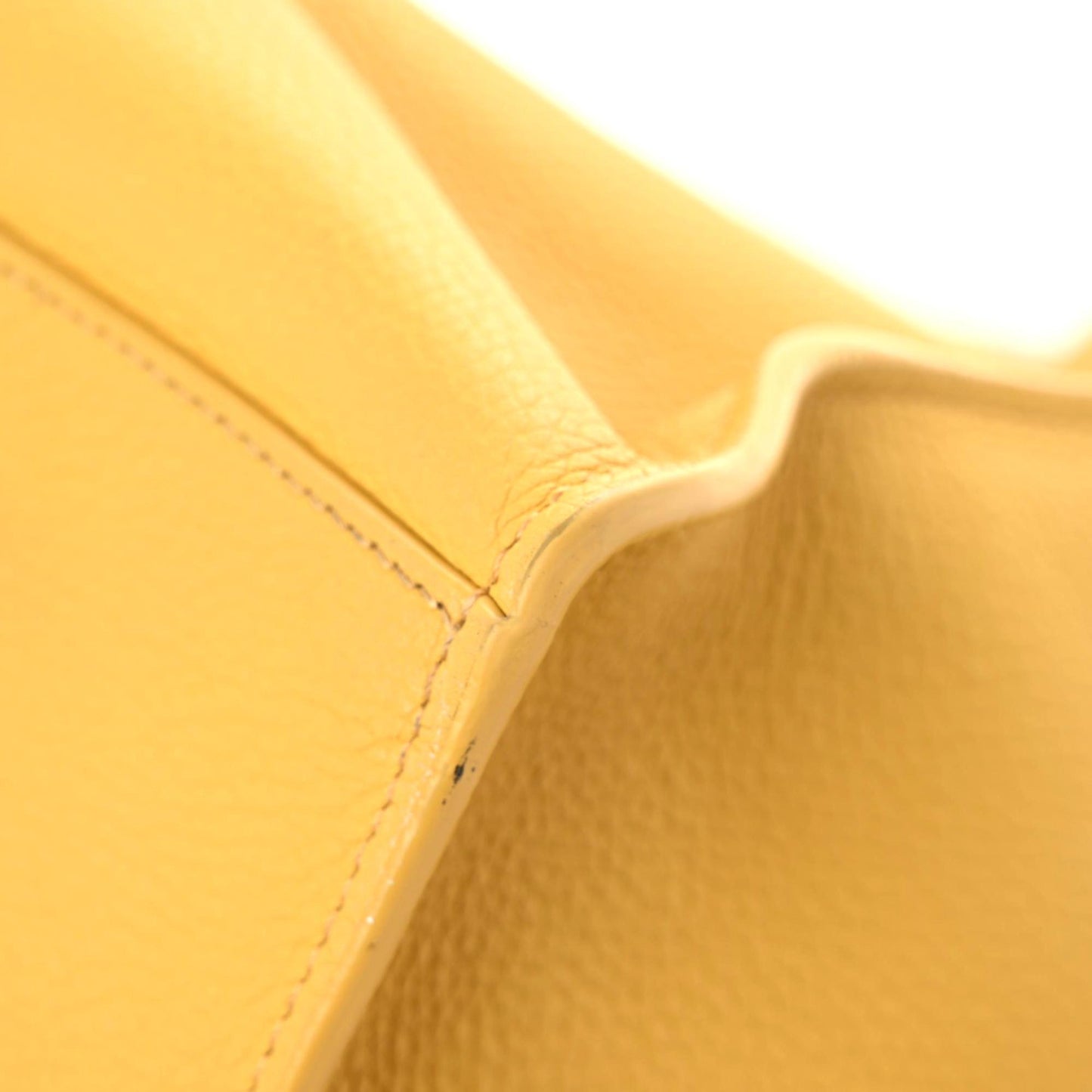 Supple Grained Calfskin Small Big Bag Sunflower