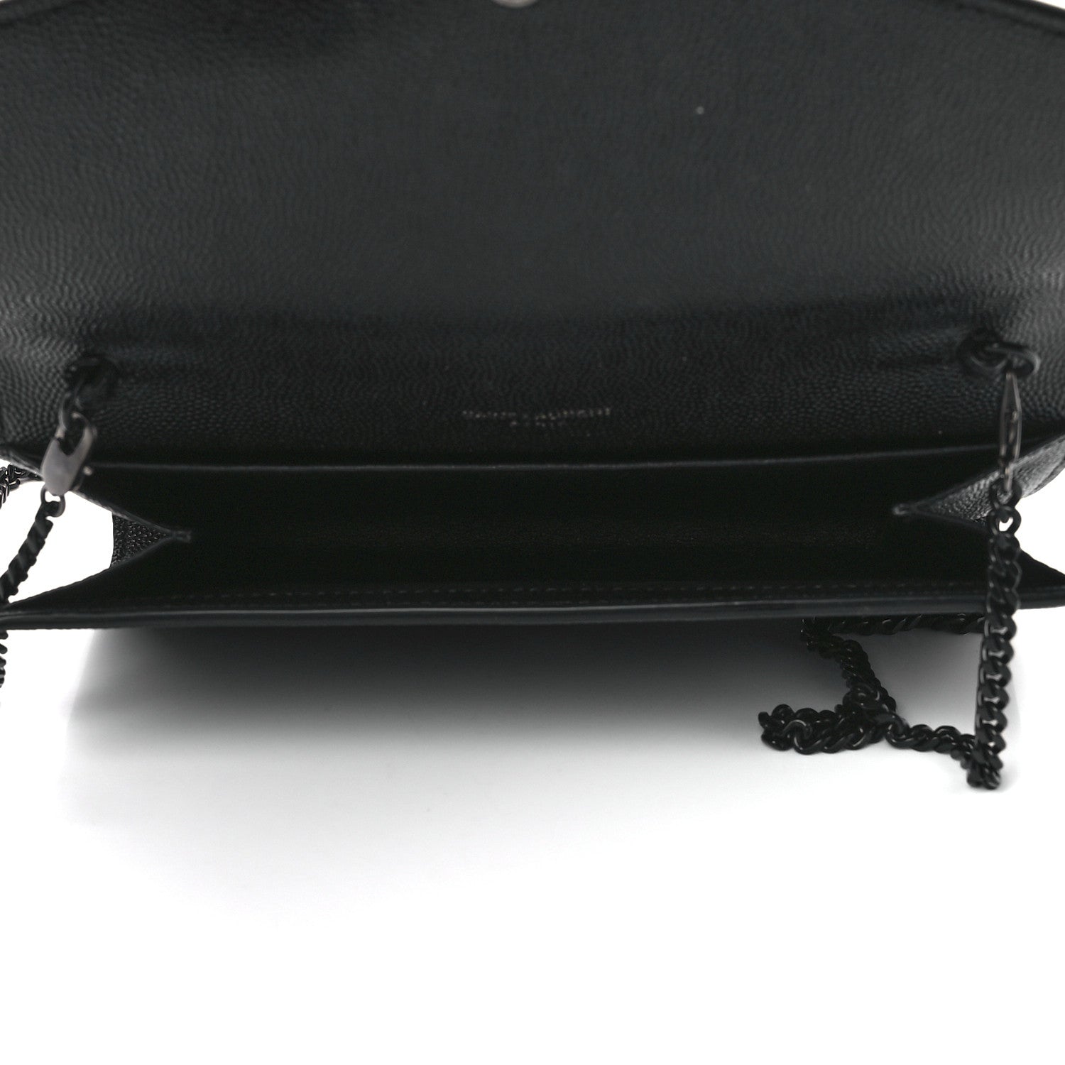 Saint Laurent Grain De Poudre Uptown Chain Wallet Black 6 of 13