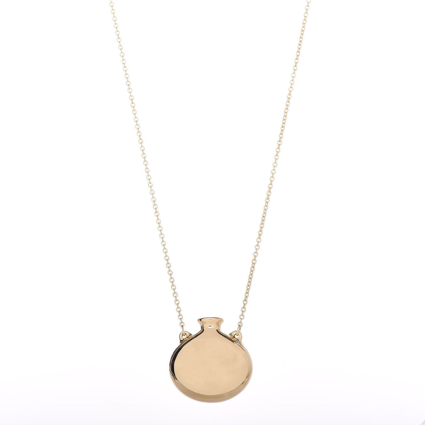 18K Yellow Gold Elsa Peretti Open Bottle Pendant Necklace
