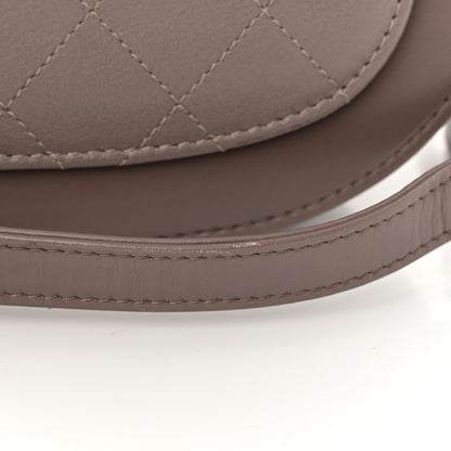 Chanel Shiny Calfskin Goatskin Quilted Small Coco Curve Messenger Flap Grey 14 of 15