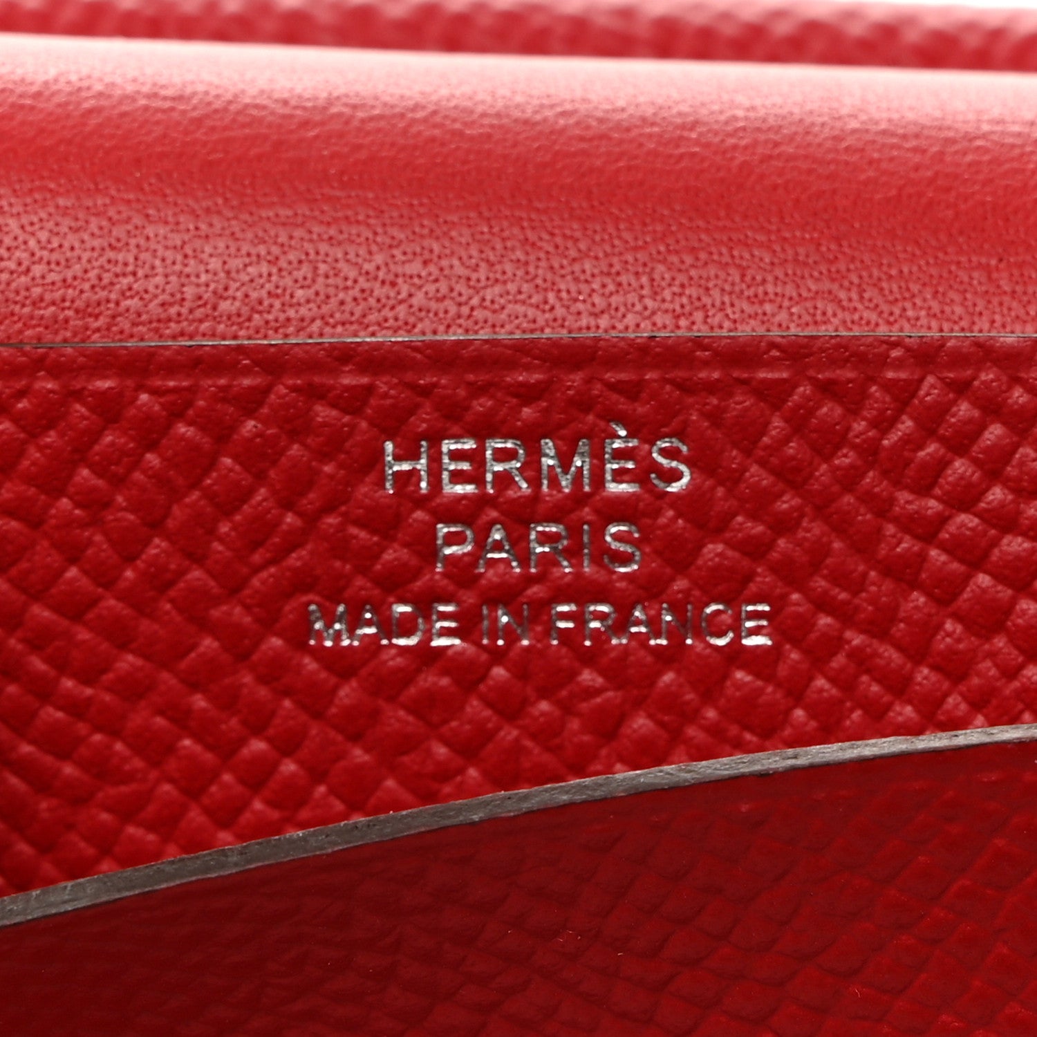 Hermes Epsom Mini Bearn Wallet Rouge Casaque 6 of 8