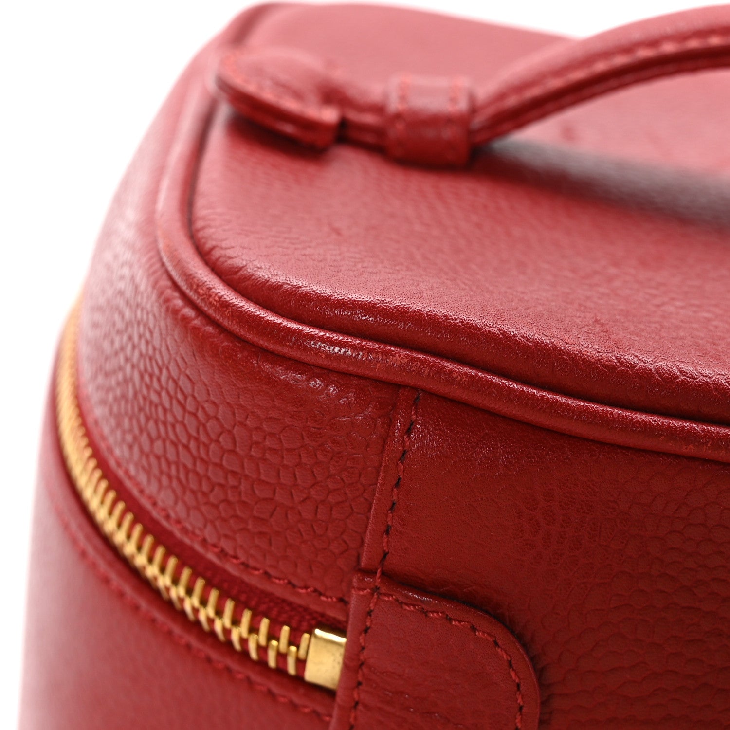 Chanel Caviar Vanity Cosmetic Case Red 19 of 19