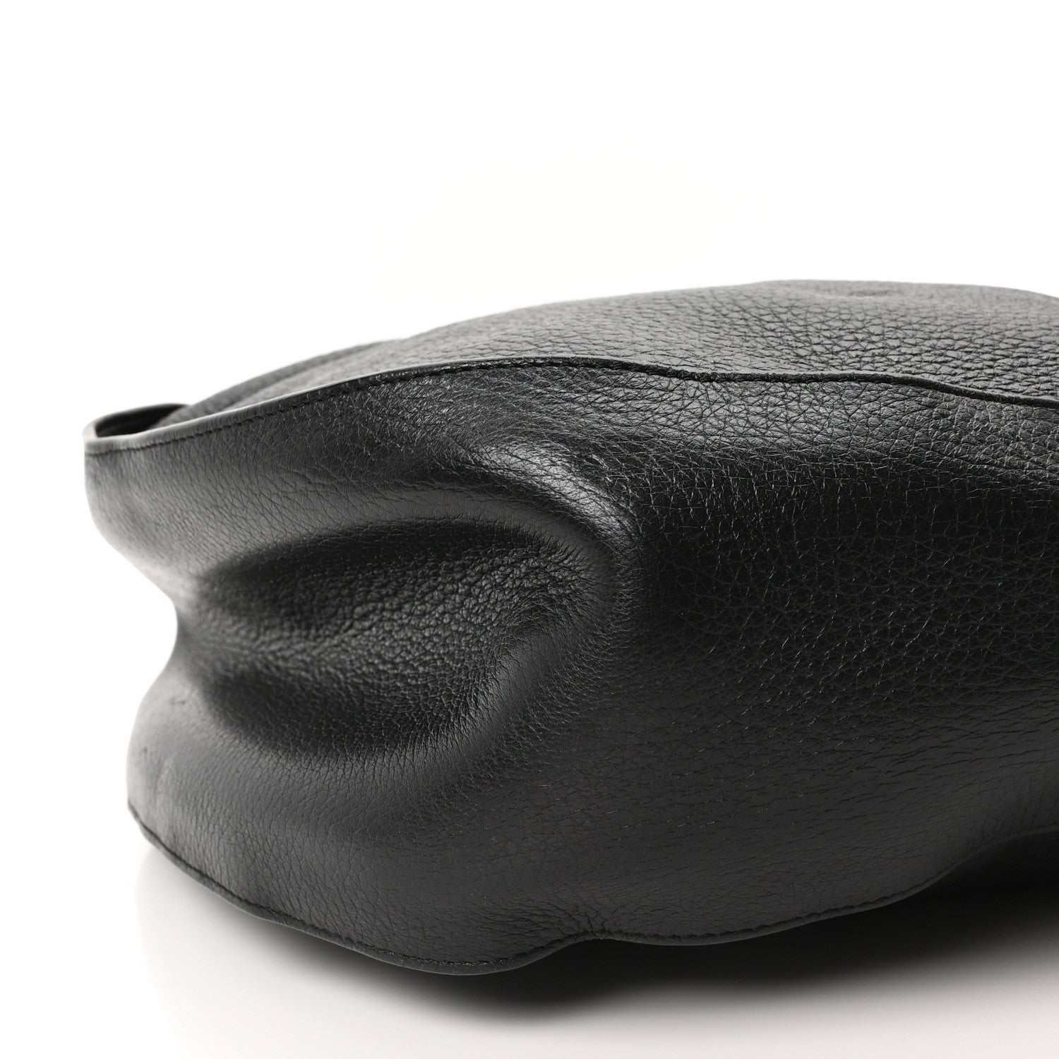 The Row Grained Calfskin Drawstring Bucket Bag Black 9 of 9