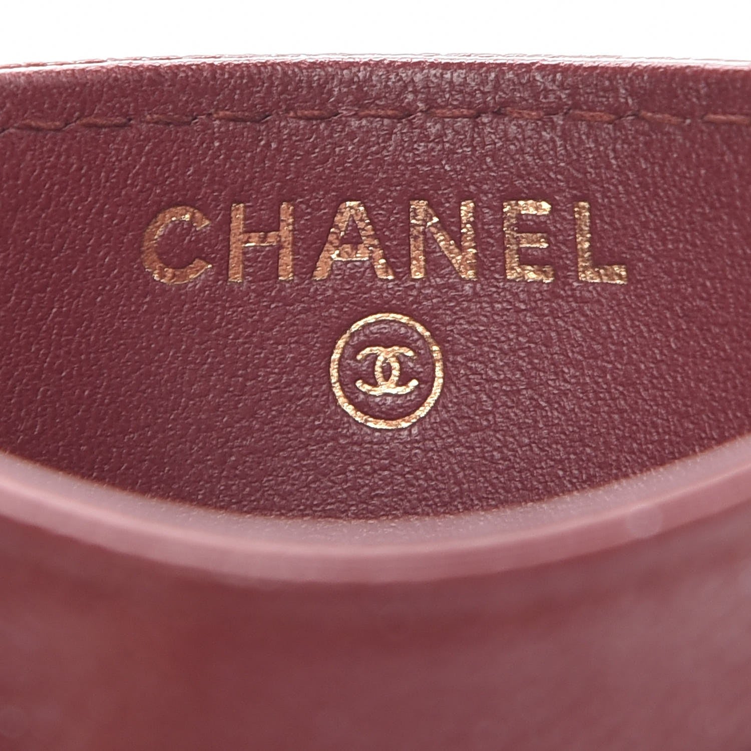 Chanel Iridescent Caviar Quilted Card Holder Burgundy 6 of 9