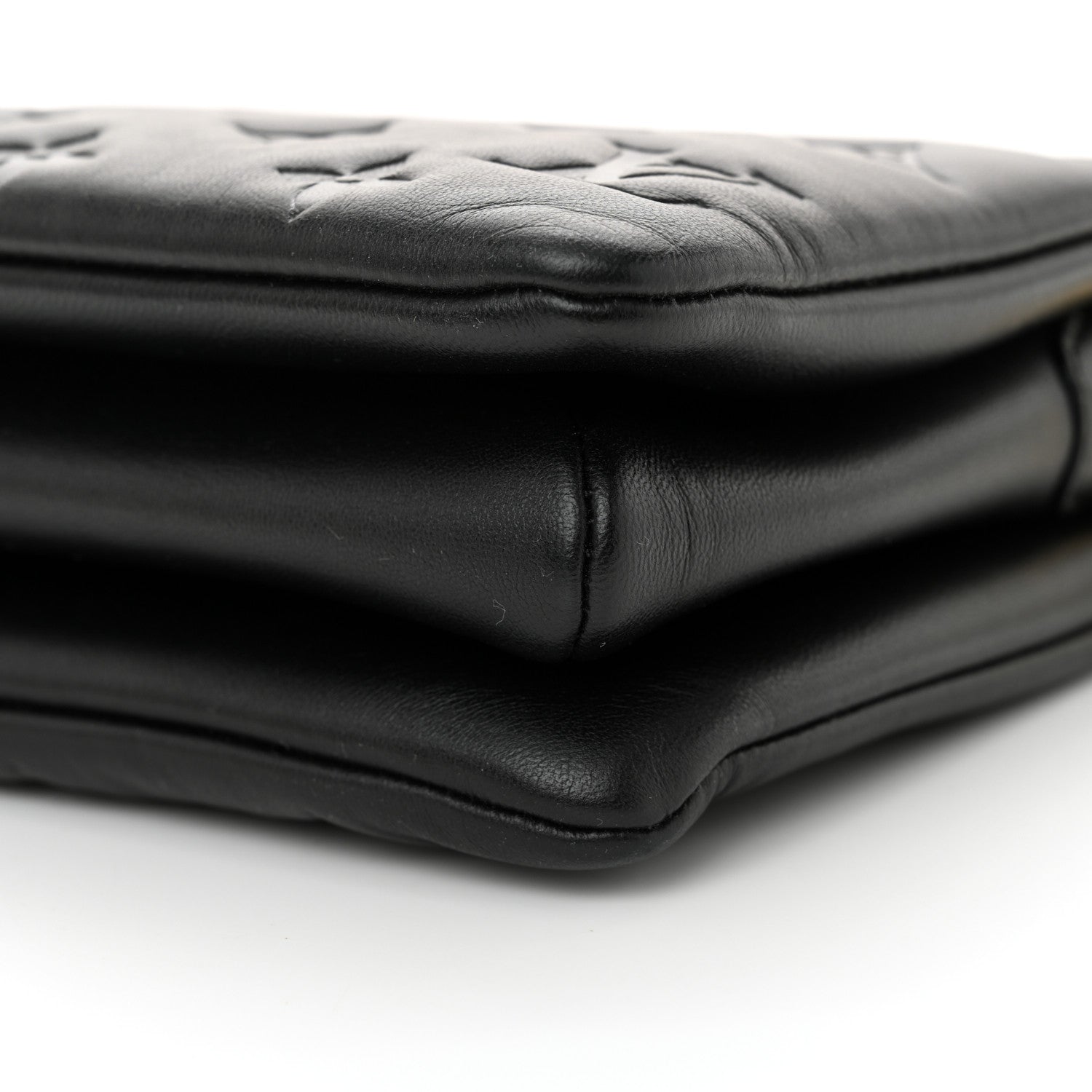 Louis Vuitton Lambskin Embossed Monogram Coussin BB Black 9 of 9
