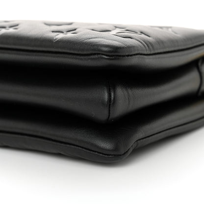 Louis Vuitton Lambskin Embossed Monogram Coussin BB Black 9 of 9