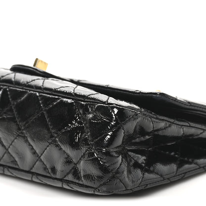 Chanel Distressed Patent Quilted 2.55 Reissue 226 Flap Black 10 of 10