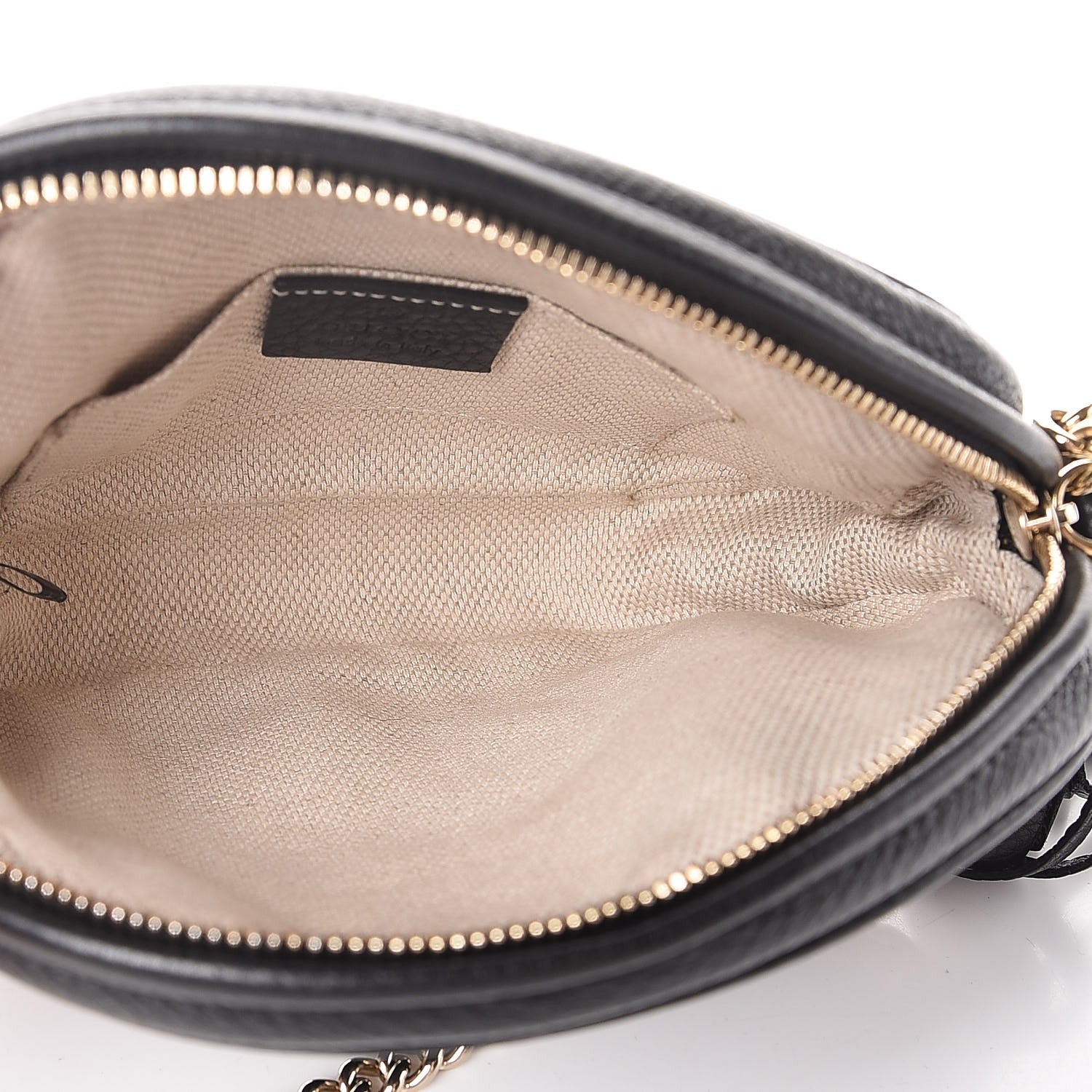 Gucci Pebbled Calfskin Mini Soho Chain Bag Black 5 of 7