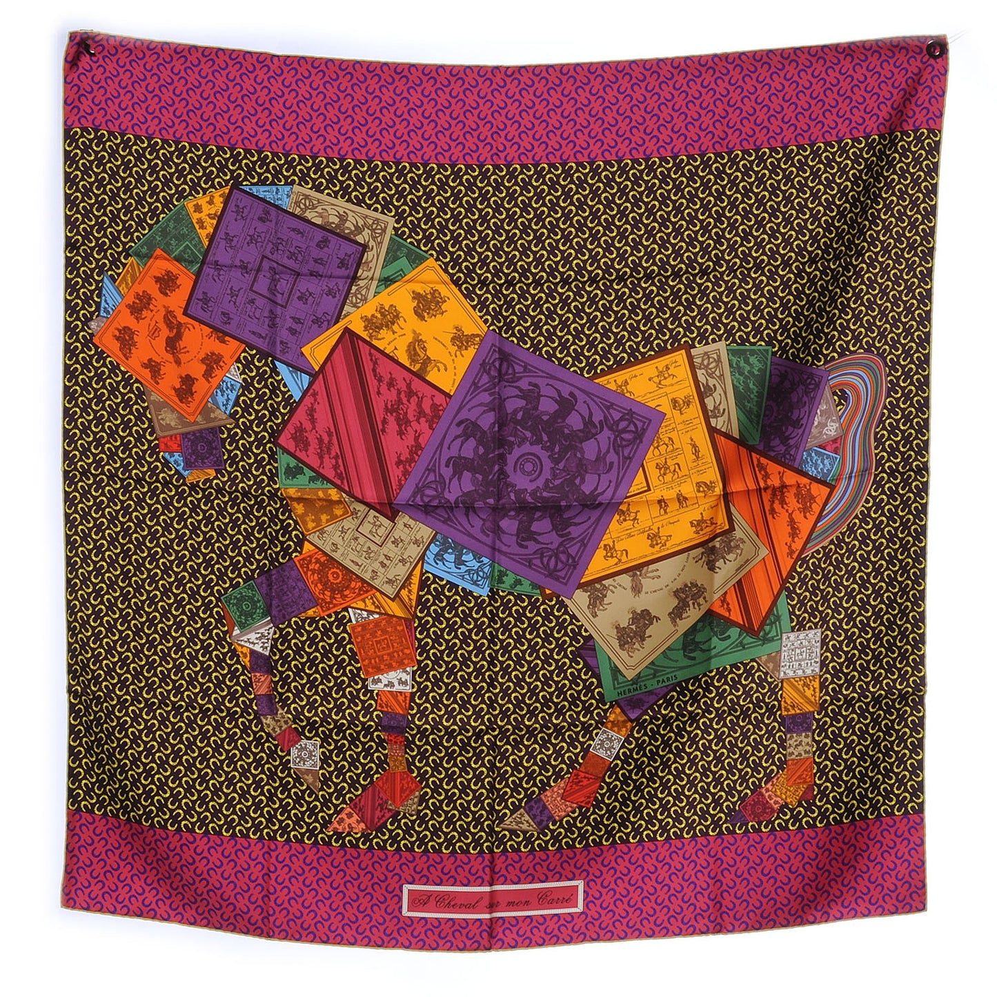 Silk A Cheval Sur Mon Carre Scarf 90