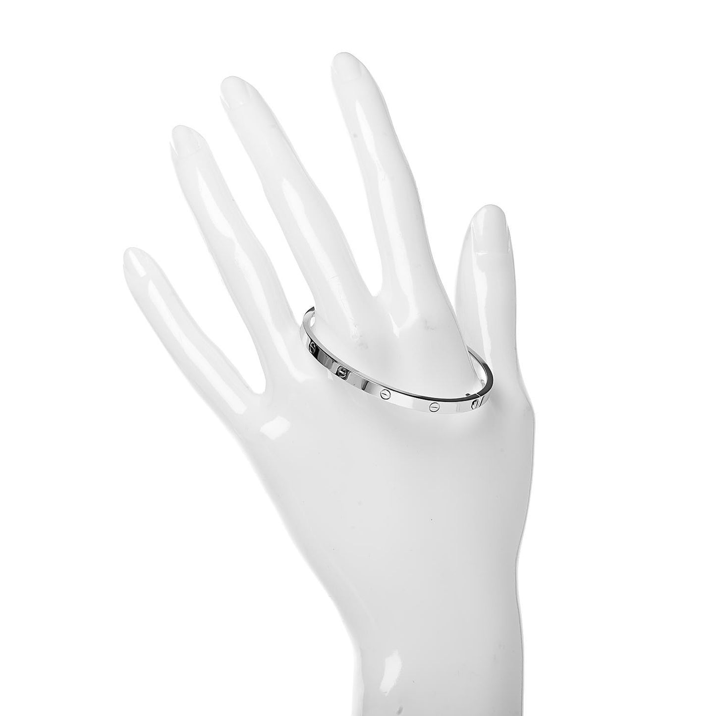 18K White Gold Small LOVE Bracelet 15
