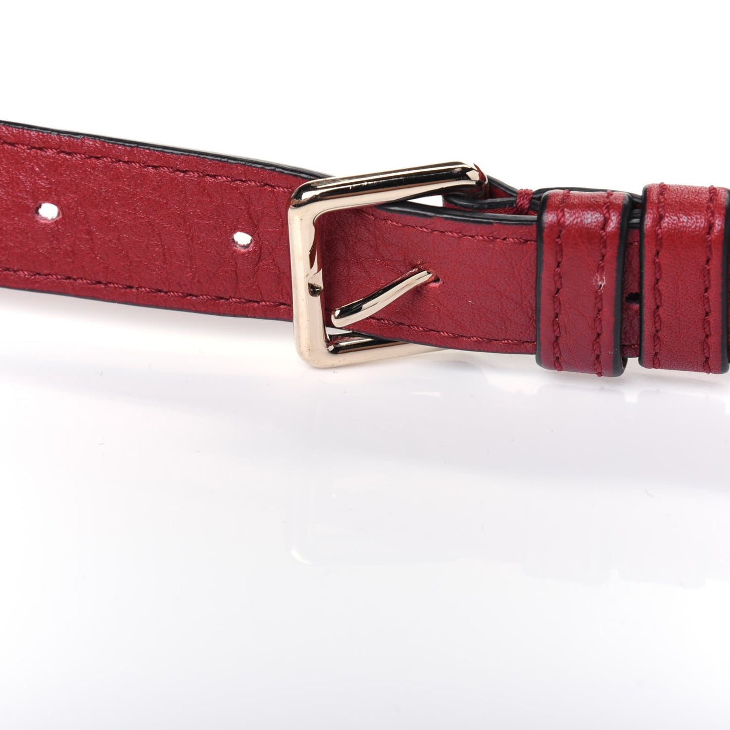 Grained Calfskin Rockstud Belt Bag 95 Red