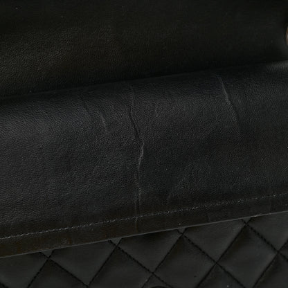 Chanel Lambskin Quilted Medium Double Flap Black 8 of 11