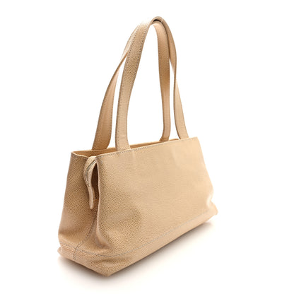 Chanel Caviar CC Shoulder Bag Beige 3 of 10
