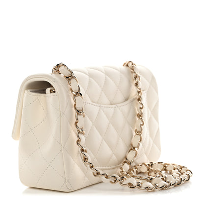 Chanel Lambskin Quilted Mini Rectangular Flap White 3 of 11
