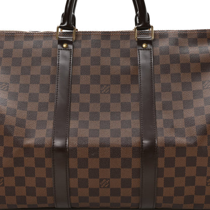 Louis Vuitton Damier Ebene Keepall 50 7 of 9