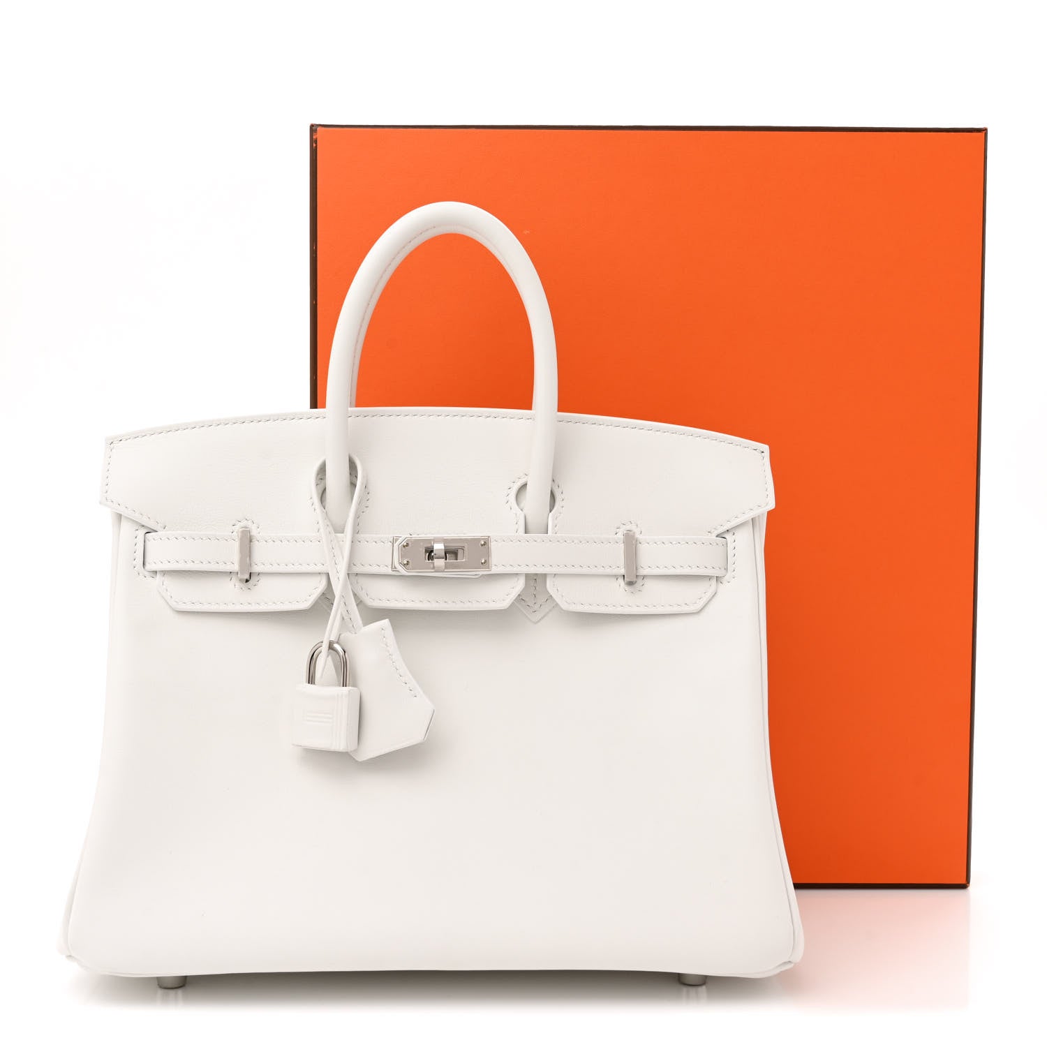 Hermes Swift Birkin 25 New White 14 of 14