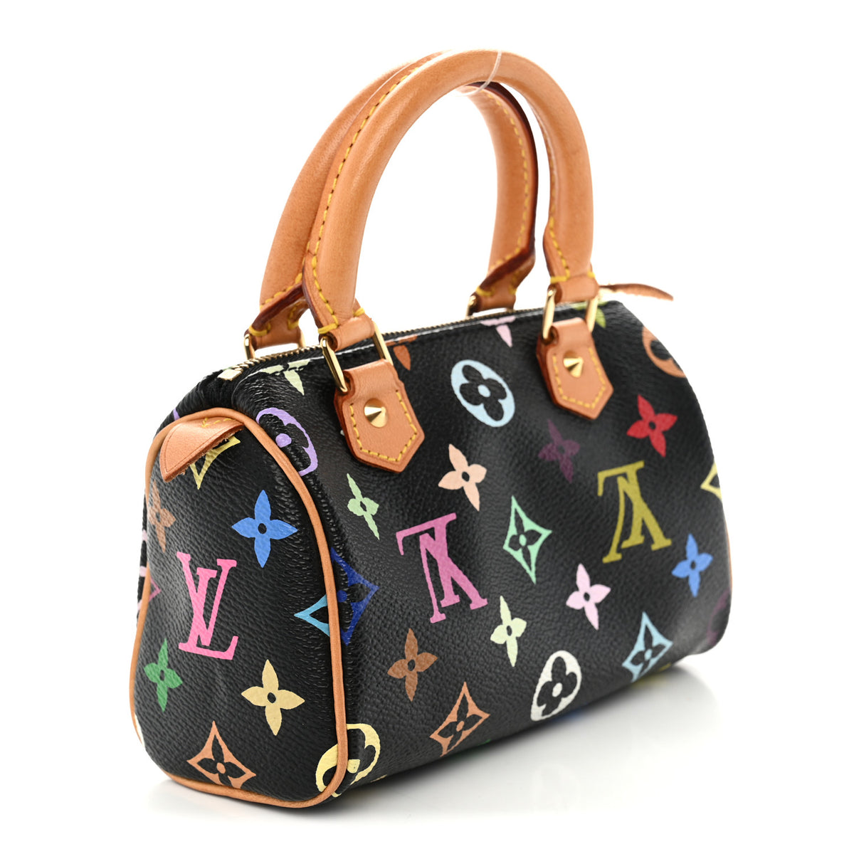 Louis Vuitton Monogram Multicolor Mini Sac HL Speedy Black 3 of 10