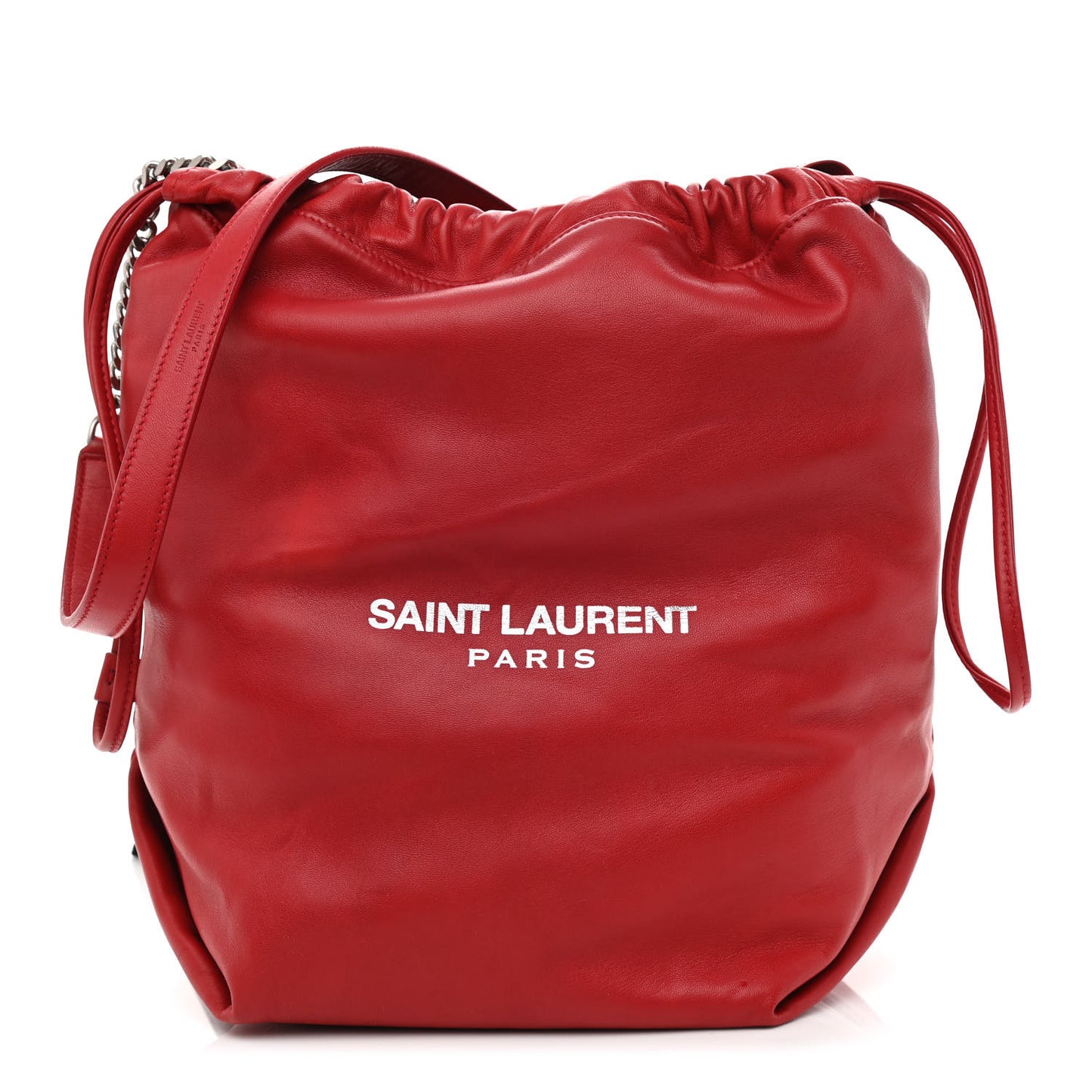 Lambskin Teddy Drawstring Bag Eros Red