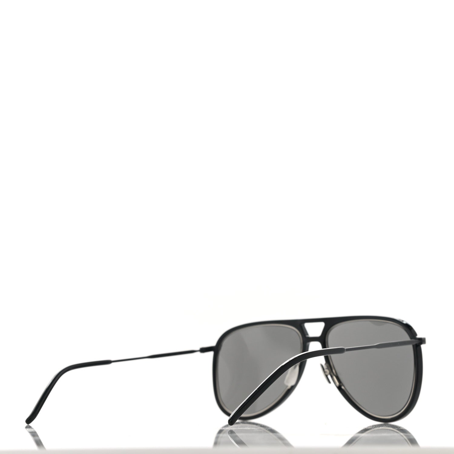 Saint Laurent Metal Aviator Classic 11 Rim Sunglasses Black 4 of 9