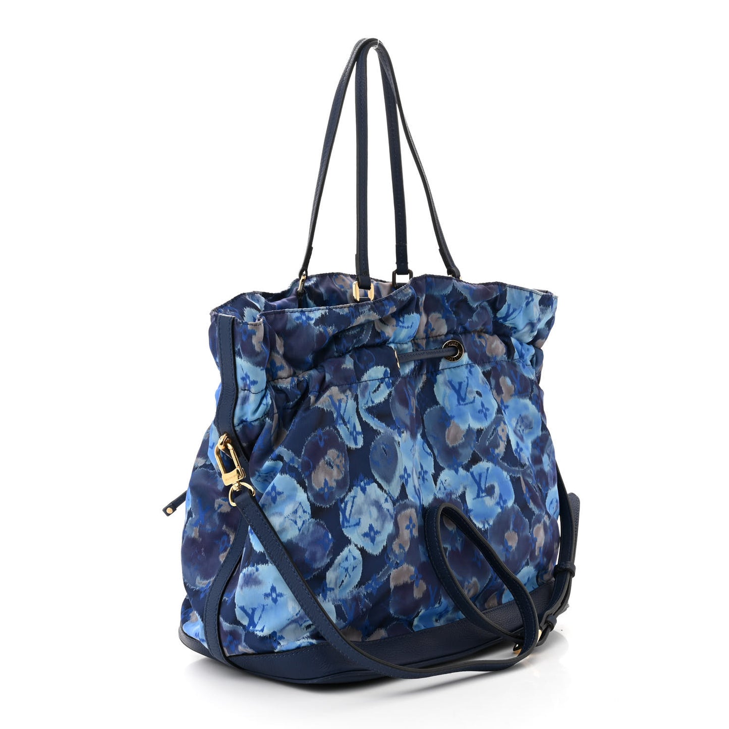LOUIS VUITTON Nylon Monogram Ikat Noefull MM Grand Blue