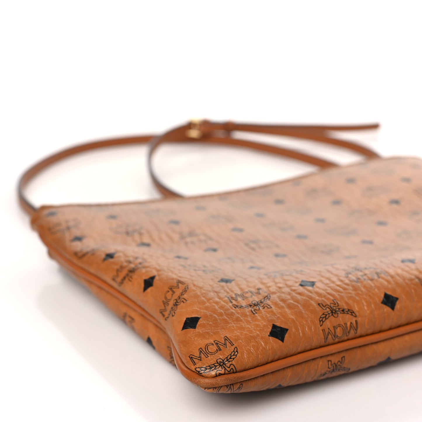 Visetos Medium Crossbody Pouch Cognac