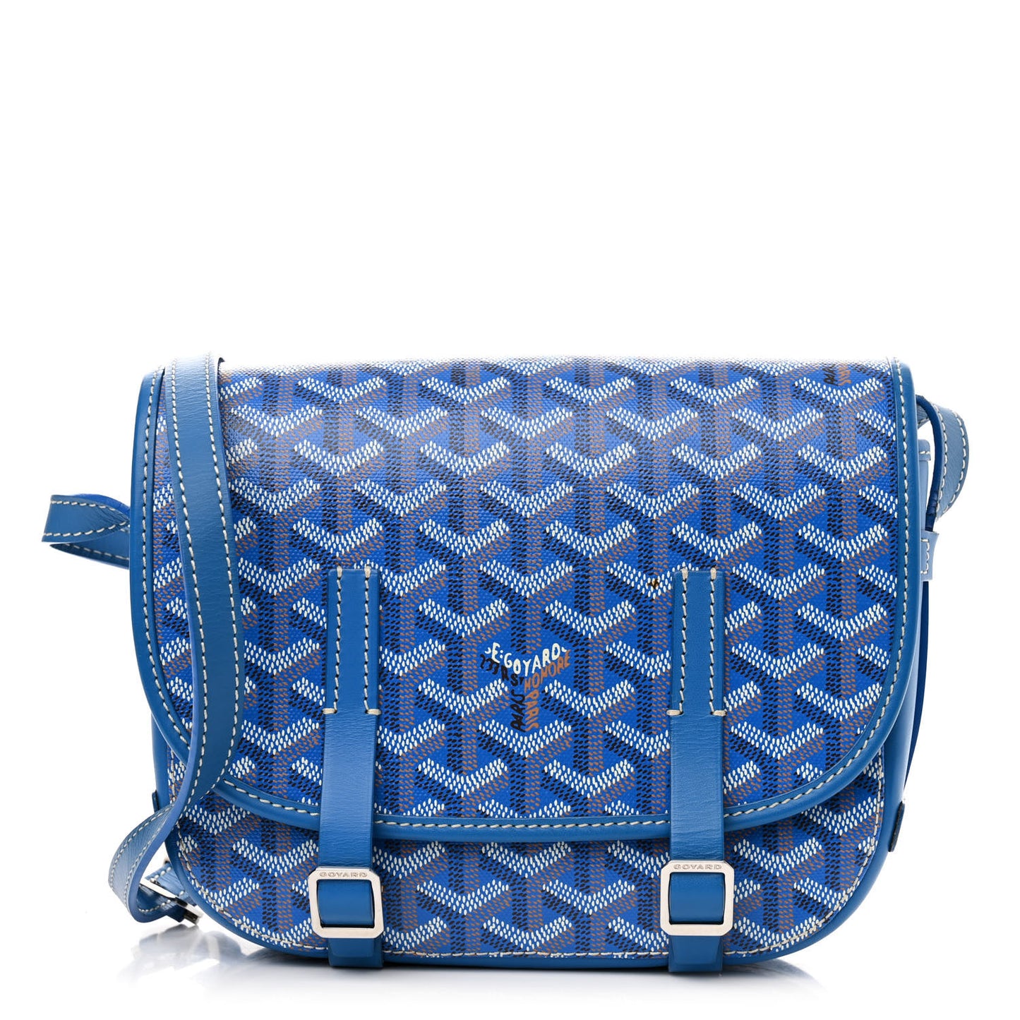 Goyardine Belvedere PM Messenger Bag Sky Blue