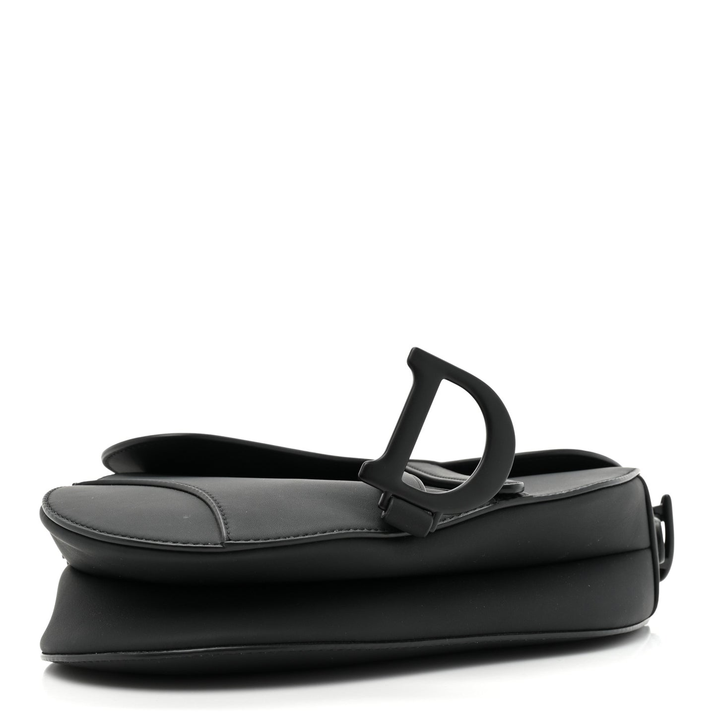 Ultra Matte Calfskin Saddle Bag Black